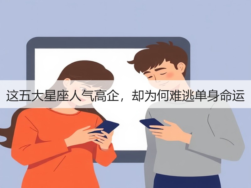这五大星座人气高企，却为何难逃单身命运