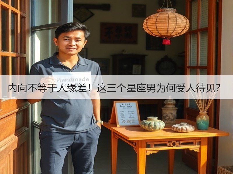 内向不等于人缘差！这三个星座男为何受人待见？