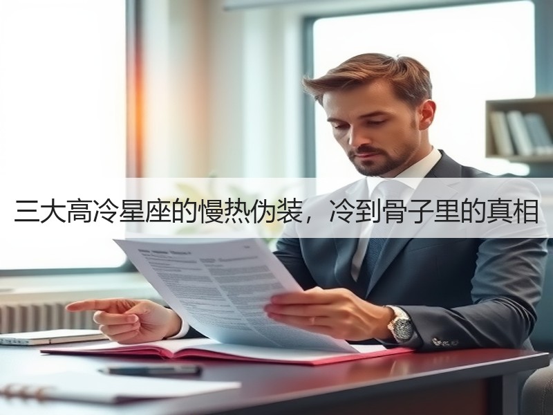 三大高冷星座的慢热伪装，冷到骨子里的真相