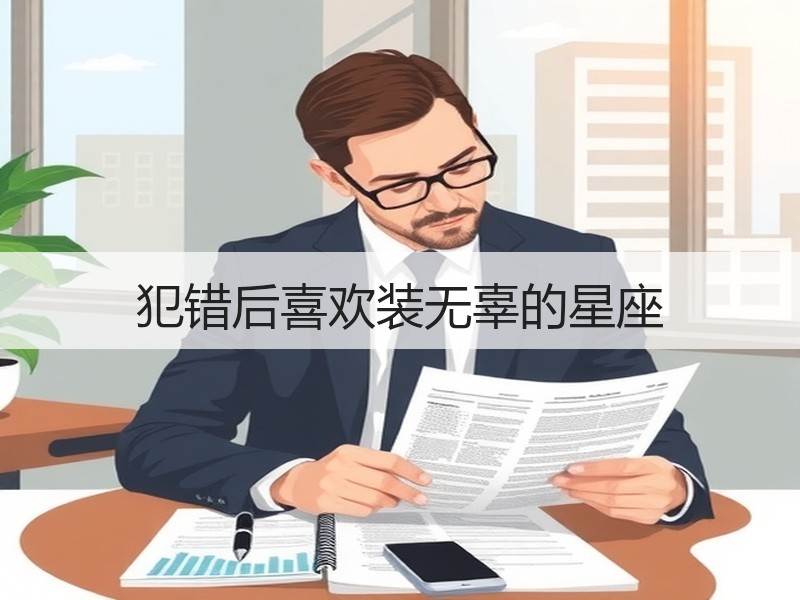 犯错后喜欢装无辜的星座
