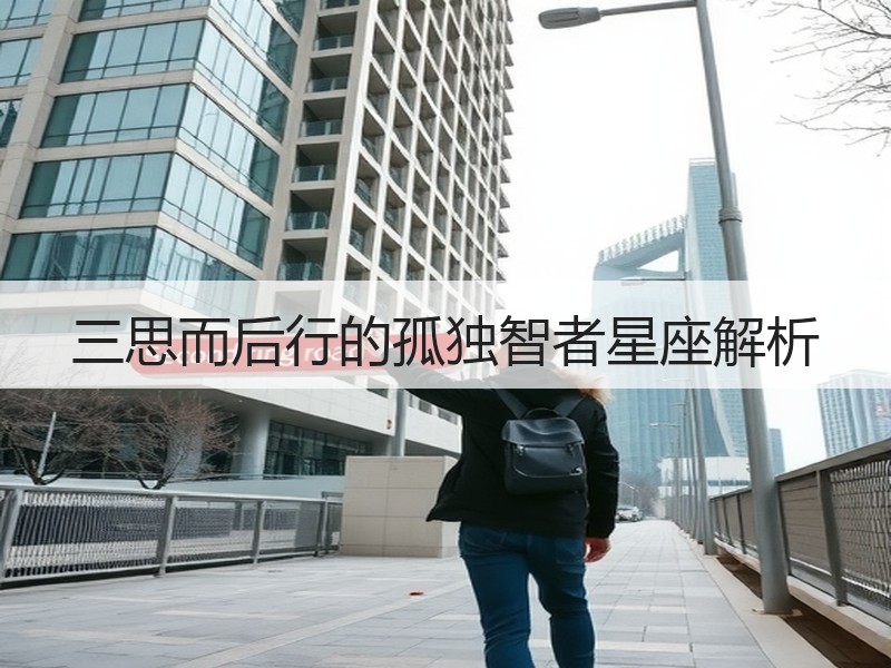 三思而后行的孤独智者星座解析