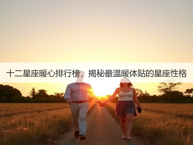 十二星座暖心排行榜，揭秘最温暖体贴的星座性格