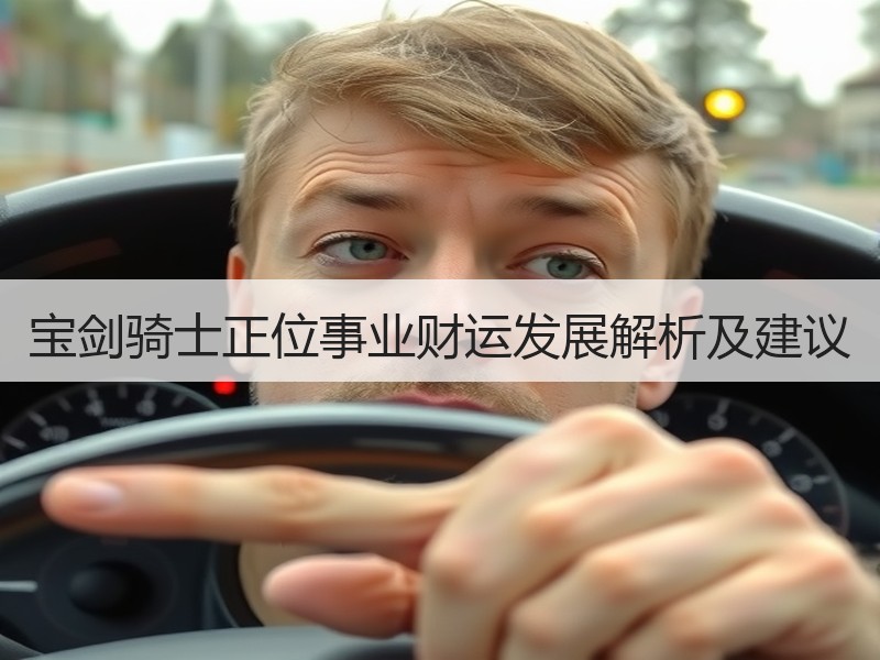 宝剑骑士正位事业财运发展解析及建议