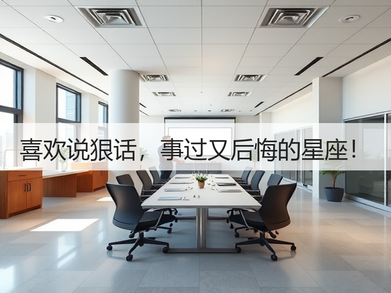 喜欢说狠话，事过又后悔的星座！