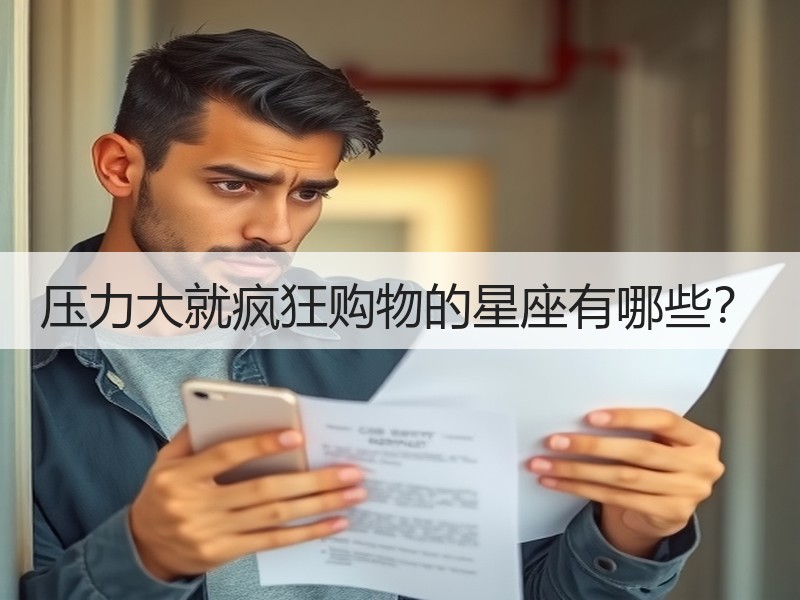 压力大就疯狂购物的星座有哪些？