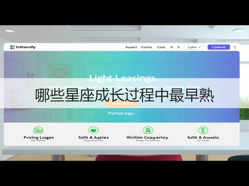 哪些星座成长过程中最早熟