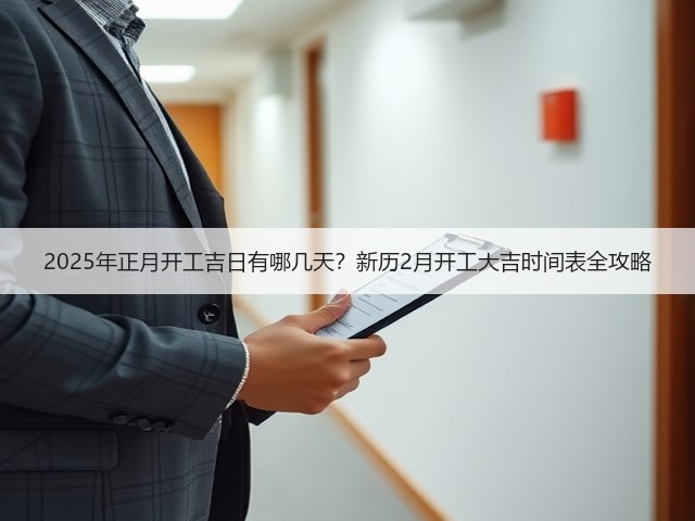 2025年正月开工吉日有哪几天？新历2月开工大吉时间表全攻略(图2)