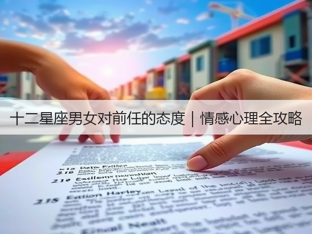 十二星座男女对前任的态度|情感心理全攻略(图1) 十二星座男女对前任的态度|情感心理全攻略(图1)