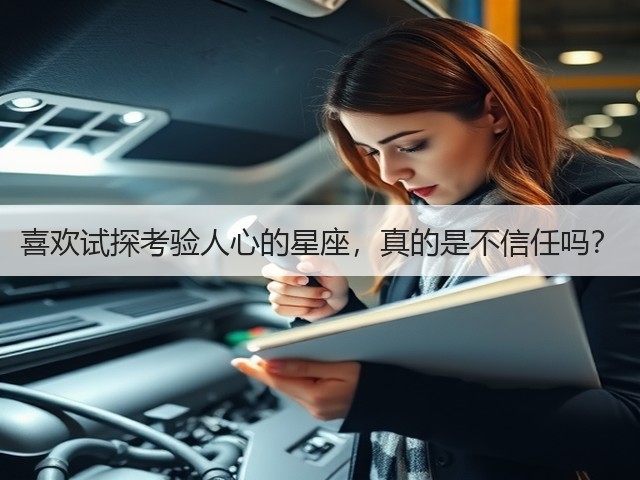 喜欢试探考验人心的星座，真的是不信任吗？(图2)