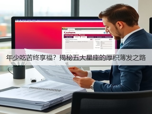 年少吃苦终享福？揭秘五大星座的厚积薄发之路(图1)