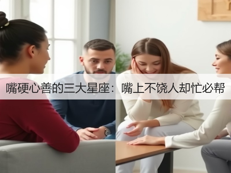嘴硬心善的三大星座：嘴上不饶人却忙必帮