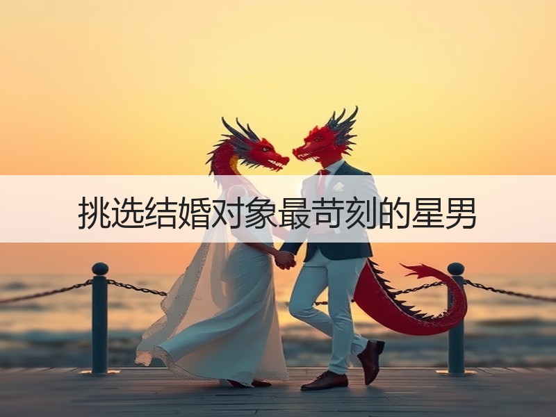 挑选结婚对象最苛刻的星男