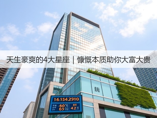 天生豪爽的4大星座|慷慨本质助你大富大贵(图2) 天生豪爽的4大星座|慷慨本质助你大富大贵(图2)
