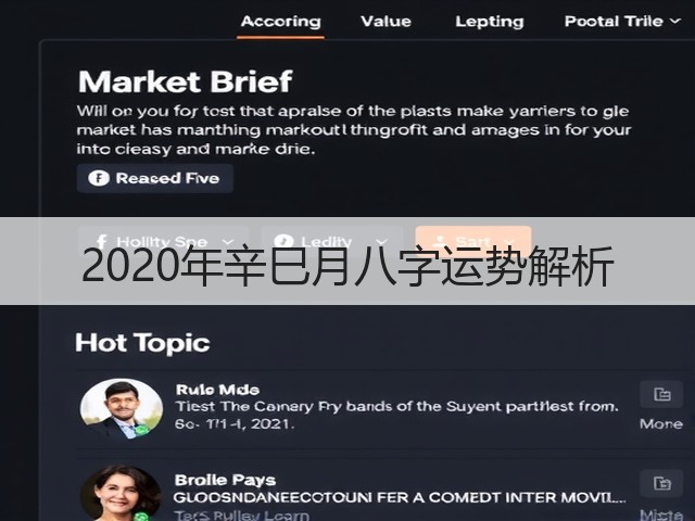 2020年辛巳月八字运势解析(图2)