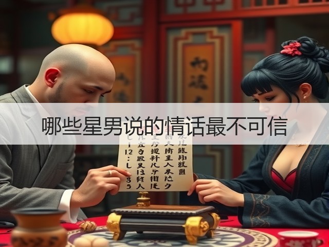 哪些星男说的情话最不可信(图1) 哪些星男说的情话最不可信(图1)