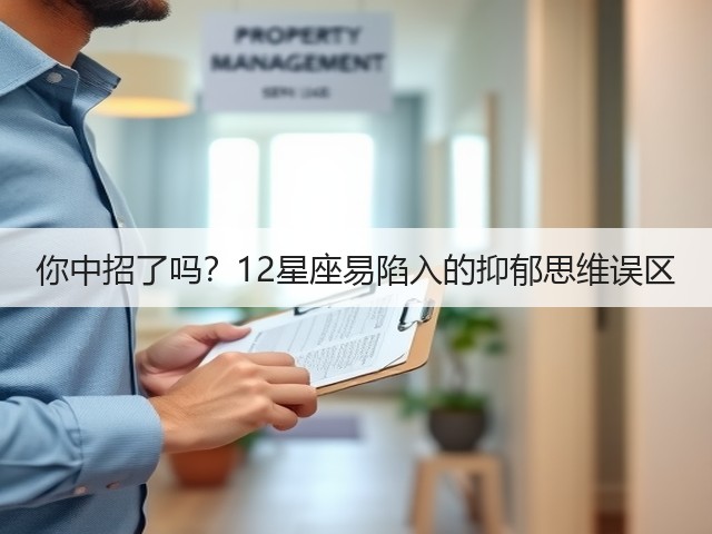 你中招了吗?12星座易陷入的抑郁思维误区(图1) 你中招了吗?12星座易陷入的抑郁思维误区(图1)