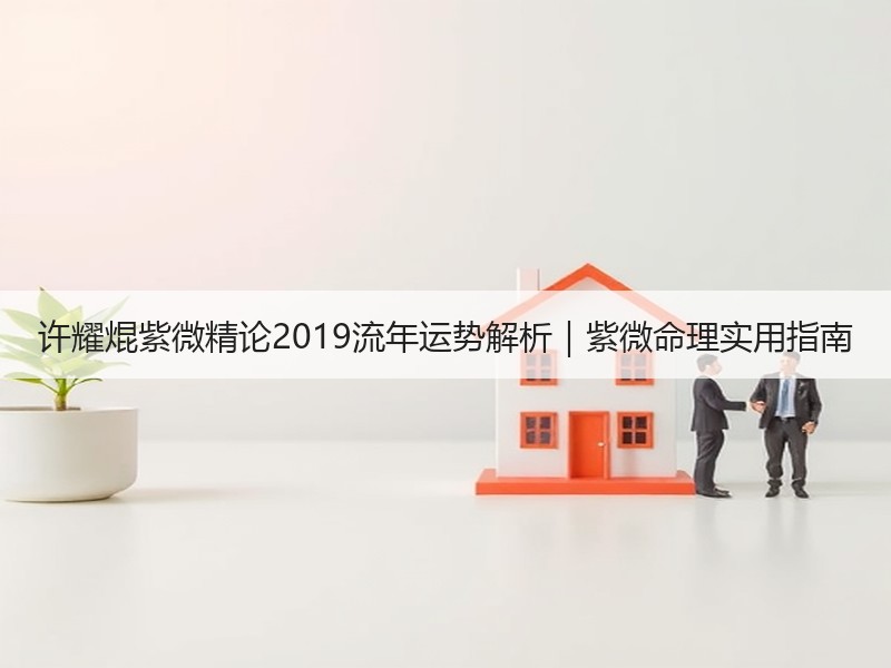 许耀焜紫微精论2019流年运势解析｜紫微命理实用指南