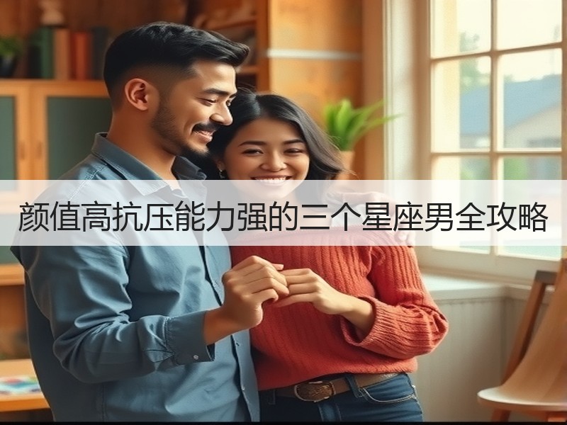 颜值高抗压能力强的三个星座男全攻略