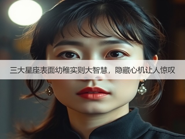 三大星座表面幼稚实则大智慧，隐藏心机让人惊叹(图3)