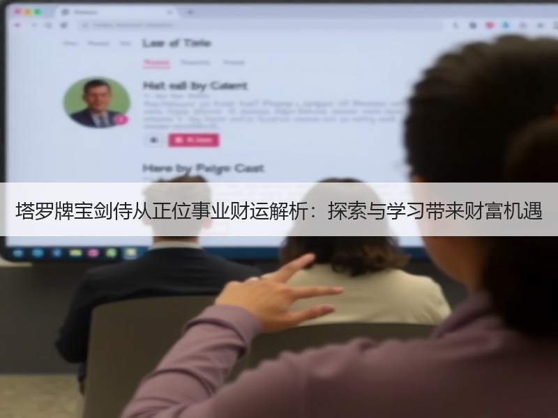 塔罗牌宝剑侍从正位事业财运解析：探索与学习带来财富机遇