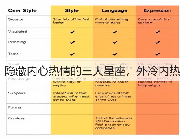 隐藏内心热情的三大星座,外冷内热(图3) 隐藏内心热情的三大星座,外冷内热(图3)