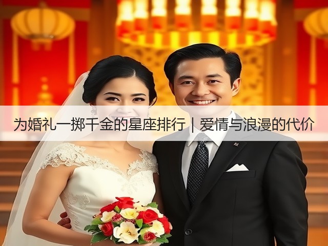 为婚礼一掷千金的星座排行｜爱情与浪漫的代价(图3)
