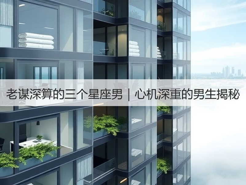 老谋深算的三个星座男｜心机深重的男生揭秘