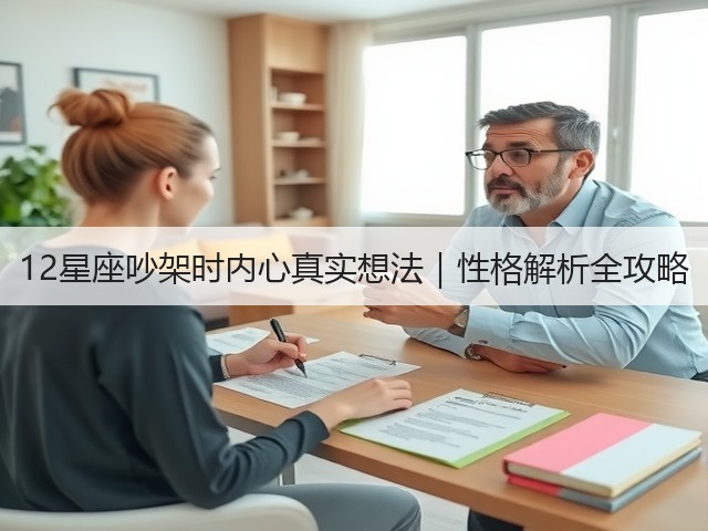 12星座吵架时内心真实想法|性格解析全攻略(图1) 12星座吵架时内心真实想法|性格解析全攻略(图1)