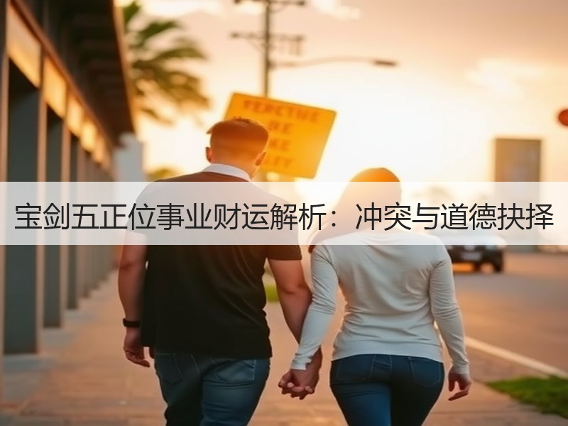 宝剑五正位事业财运解析：冲突与道德抉择
