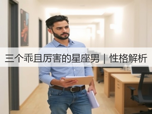 三个乖且厉害的星座男|性格解析(图1) 三个乖且厉害的星座男|性格解析(图1)
