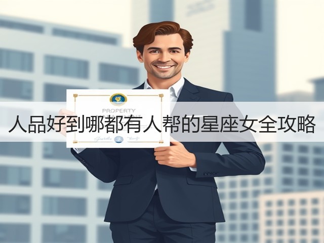 人品好到哪都有人帮的星座女全攻略(图1) 人品好到哪都有人帮的星座女全攻略(图1)
