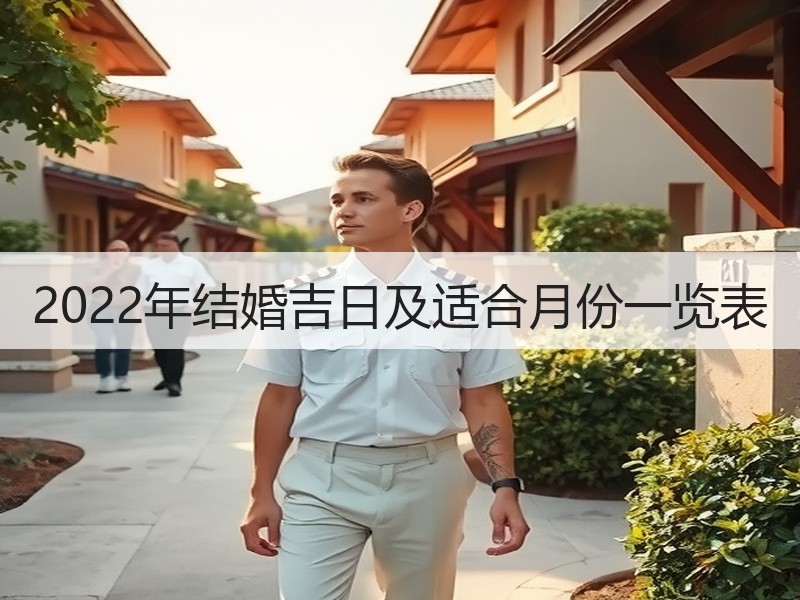 2022年结婚吉日及适合月份一览表