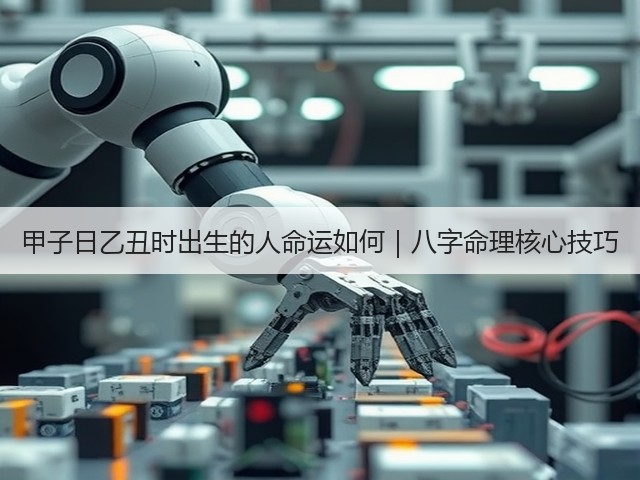 甲子日乙丑时出生的人命运如何|八字命理核心技巧(图1) 甲子日乙丑时出生的人命运如何|八字命理核心技巧(图1)