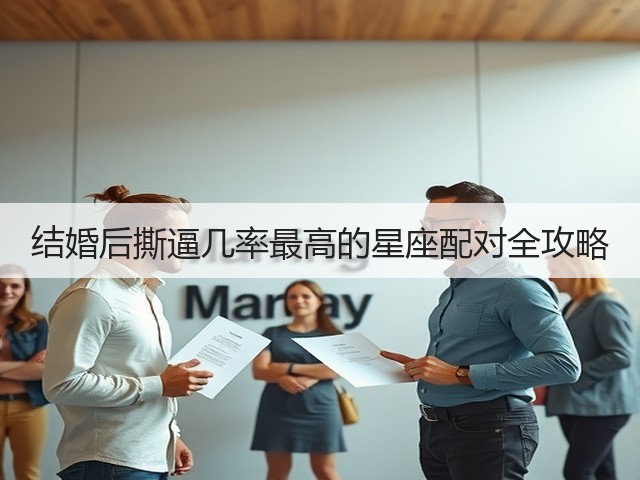 结婚后撕逼几率最高的星座配对全攻略(图2) 结婚后撕逼几率最高的星座配对全攻略(图2)