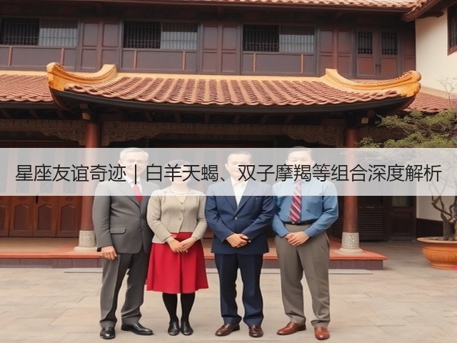 星座友谊奇迹|白羊天蝎、双子摩羯等组合深度解析(图1) 星座友谊奇迹|白羊天蝎、双子摩羯等组合深度解析(图1)