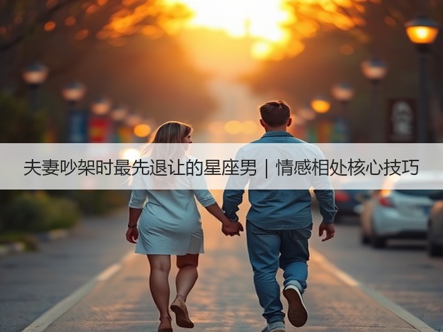 夫妻吵架时最先退让的星座男｜情感相处核心技巧(图3)