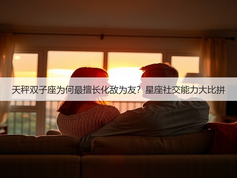 天秤双子座为何最擅长化敌为友？星座社交能力大比拼
