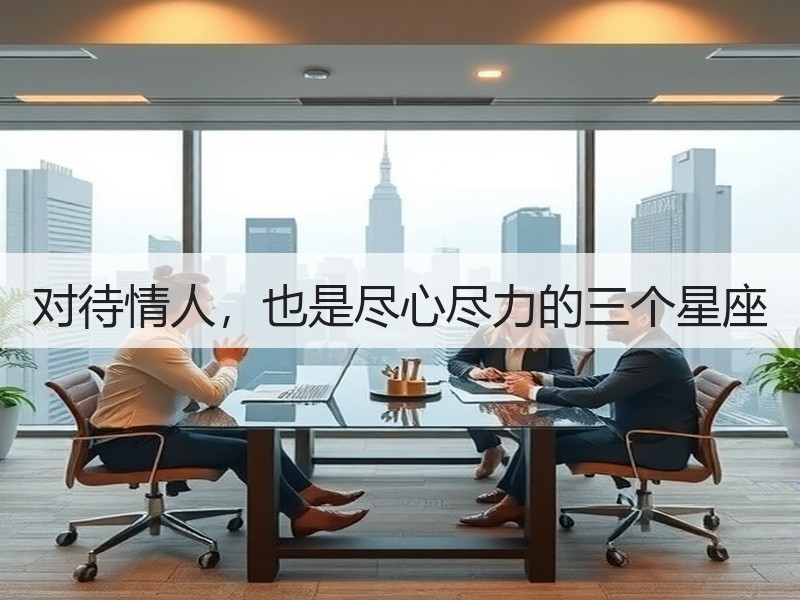 对待情人，也是尽心尽力的三个星座