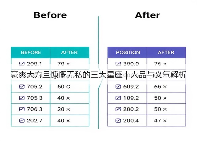 豪爽大方且慷慨无私的三大星座｜人品与义气解析(图1)