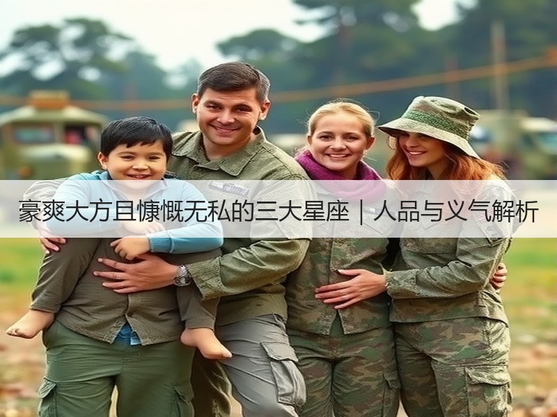 豪爽大方且慷慨无私的三大星座｜人品与义气解析