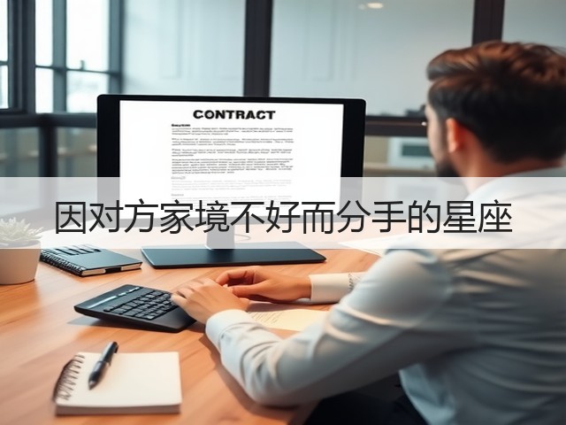 因对方家境不好而分手的星座(图2)