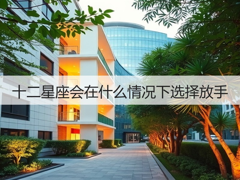 十二星座会在什么情况下选择放手