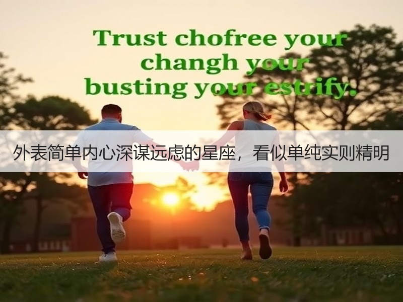外表简单内心深谋远虑的星座，看似单纯实则精明