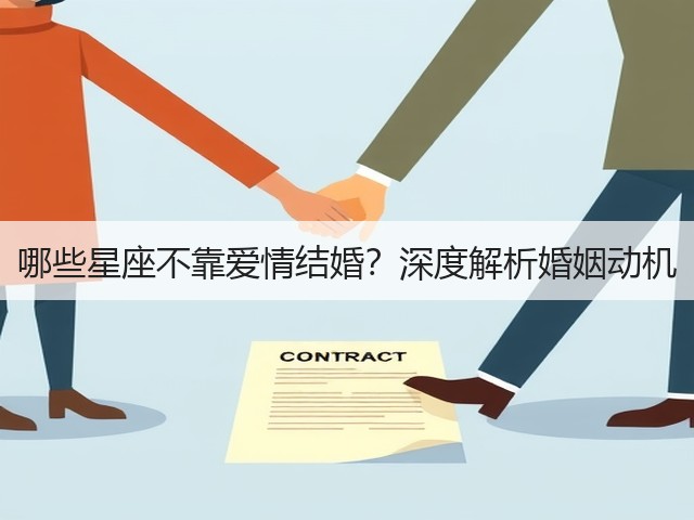 哪些星座不靠爱情结婚？深度解析婚姻动机(图3)
