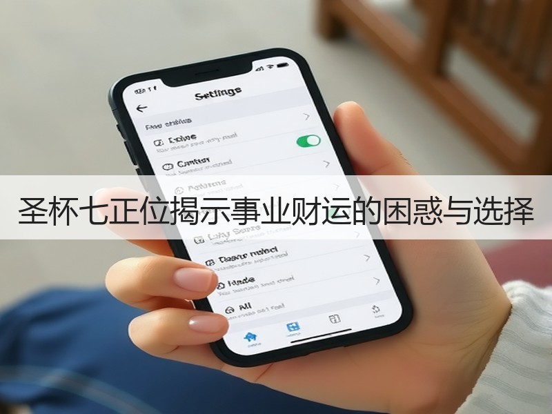 圣杯七正位揭示事业财运的困惑与选择
