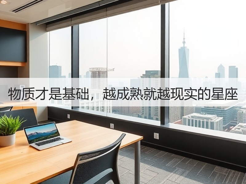 物质才是基础，越成熟就越现实的星座