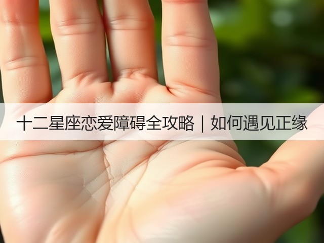 十二星座恋爱障碍全攻略｜如何遇见正缘(图1)