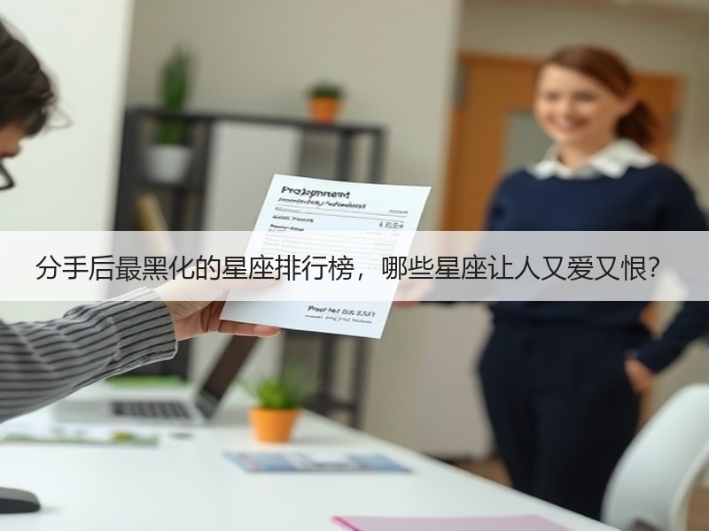 分手后最黑化的星座排行榜，哪些星座让人又爱又恨？