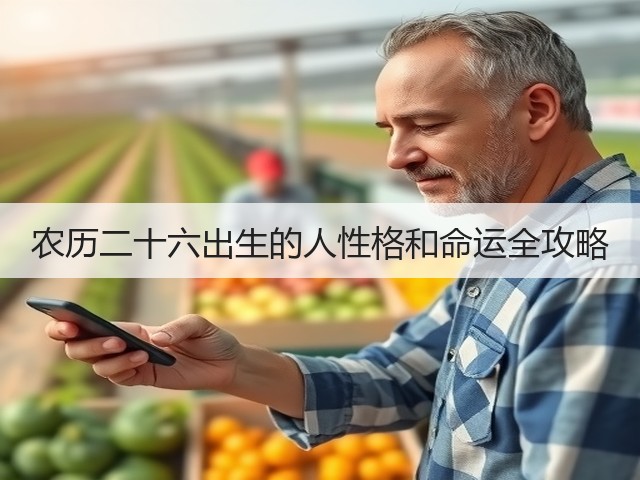 农历二十六出生的人性格和命运全攻略(图1) 农历二十六出生的人性格和命运全攻略(图1)