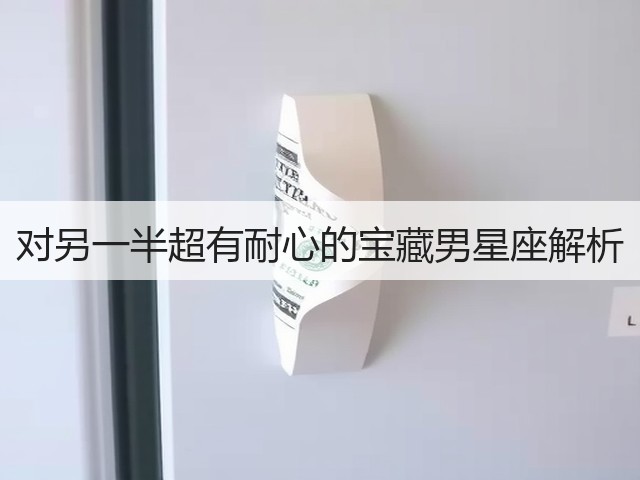 对另一半超有耐心的宝藏男星座解析(图1)